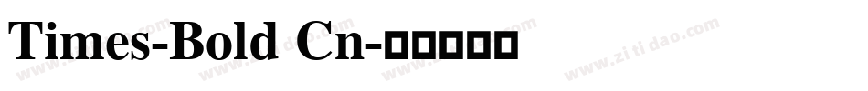 Times-Bold Cn字体转换